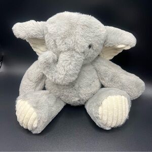 Lambs & Ivy Grey Plush Jett the Elephant 10" Baby Toy Stuffed Animal EUC